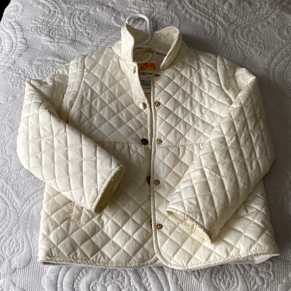C&C California 6X cream colored puffer jacket